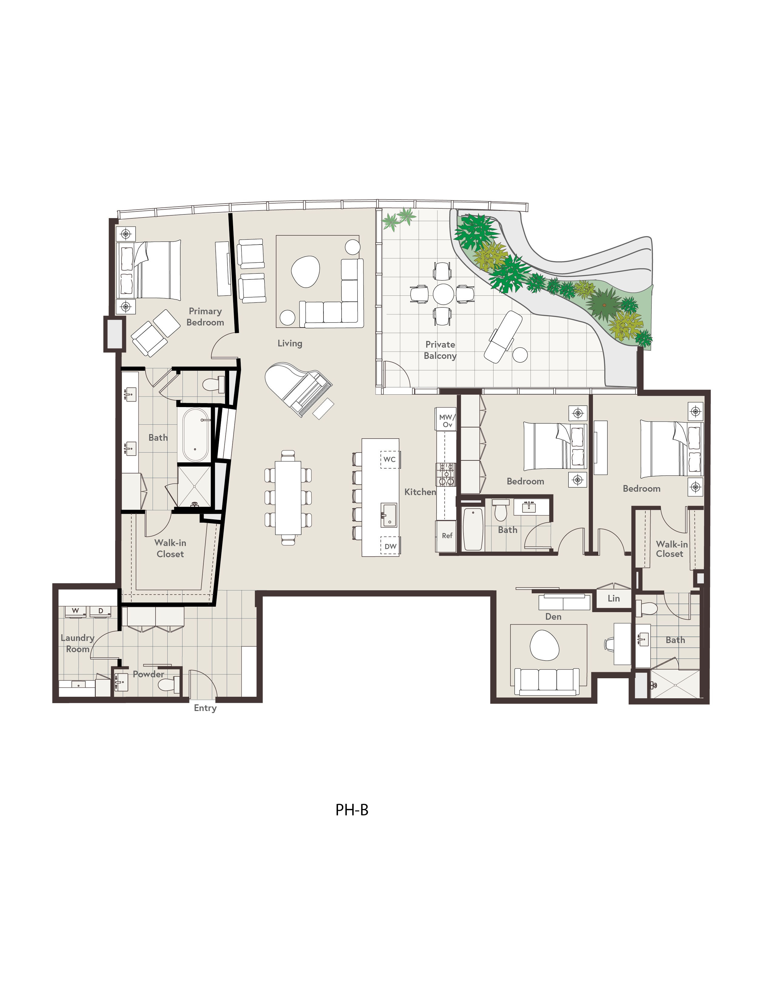 PH-B floor plan