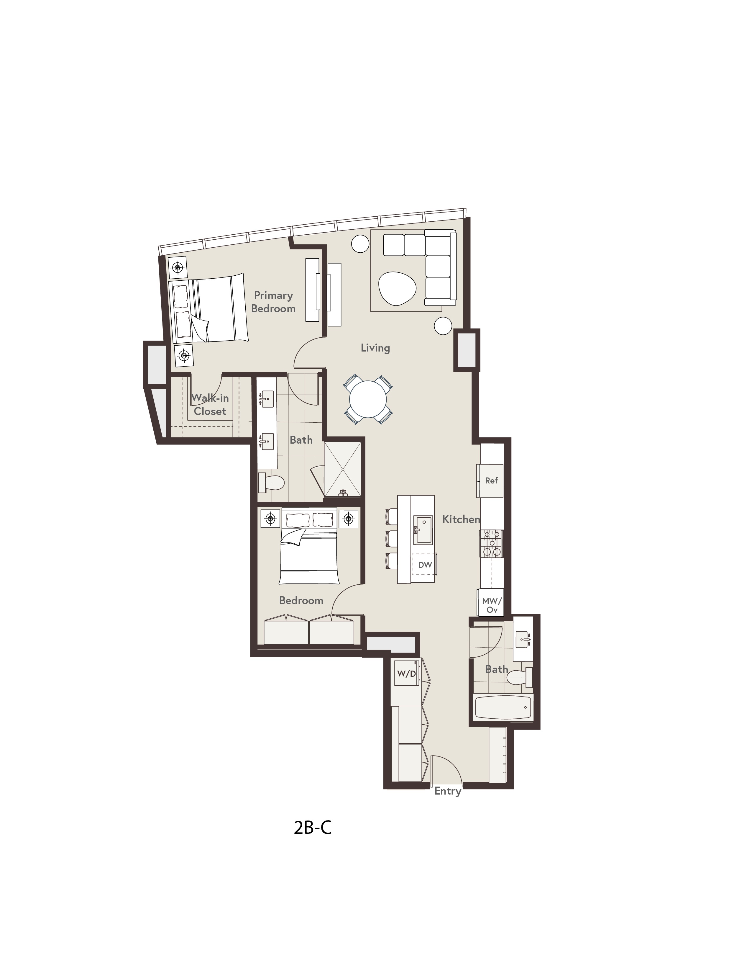 2B-C floor plan