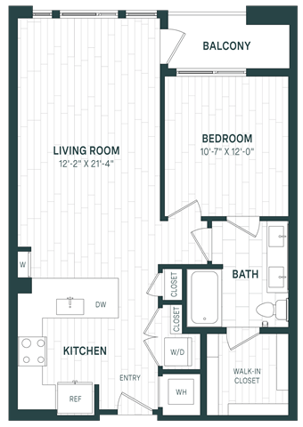 1 Bed/1 Bath-A11 floor plan