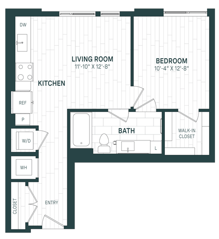1 Bed/1 Bath-A06 floor plan