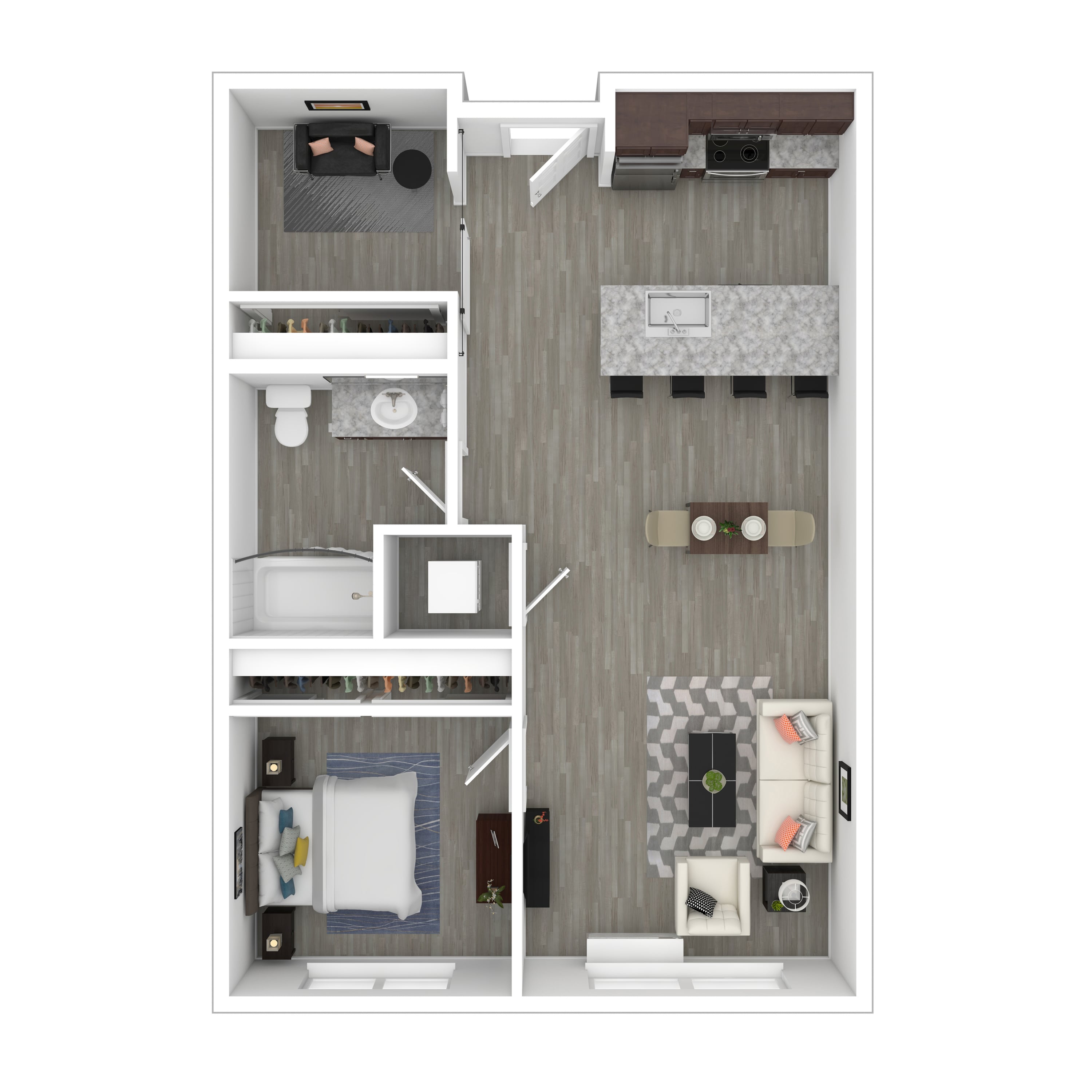 A5 + Den floor plan