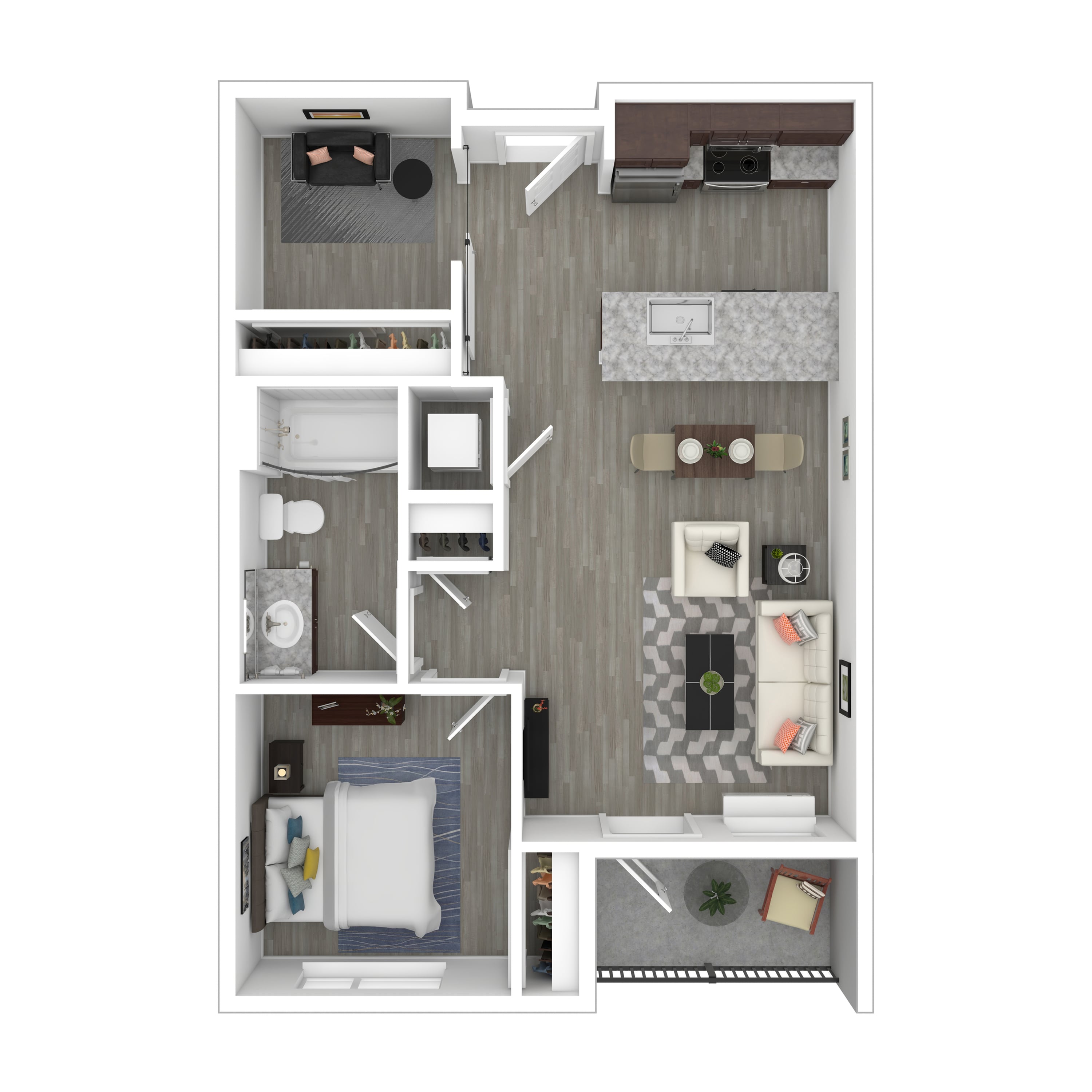 A4 + Den floor plan