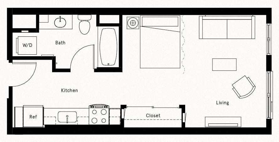 Studio-A12 floor plan