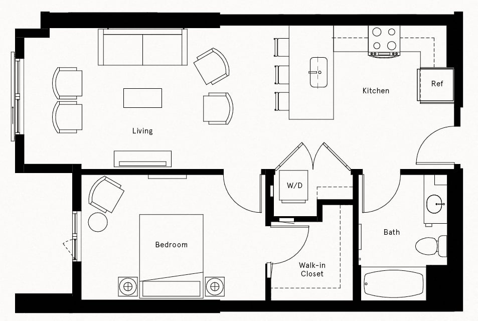 1 Bed/1 Bath-A3 floor plan
