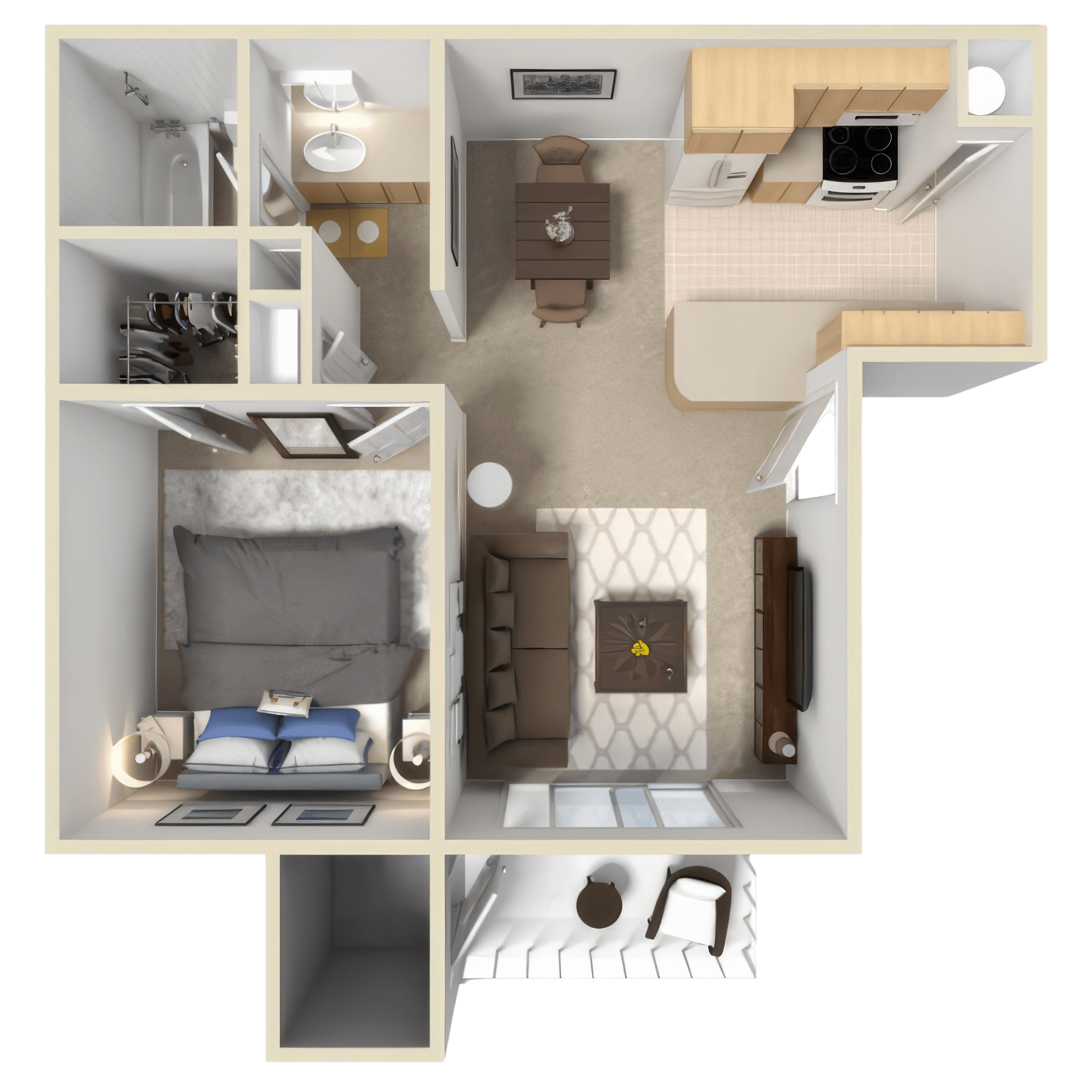 One Bedroom floor plan