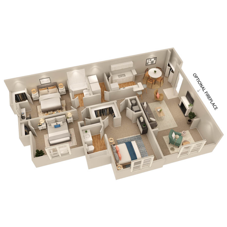 C2 with Sunroom floor plan