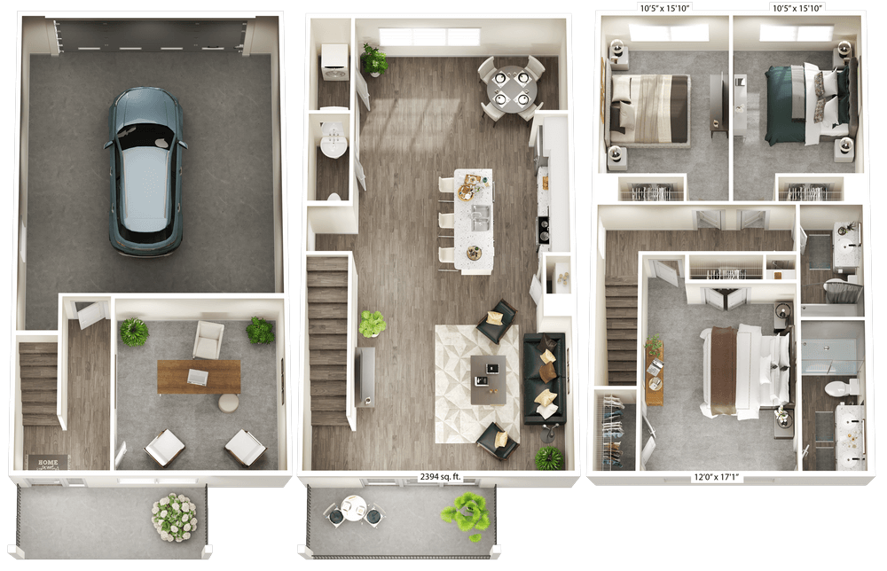 Townhome floor plan