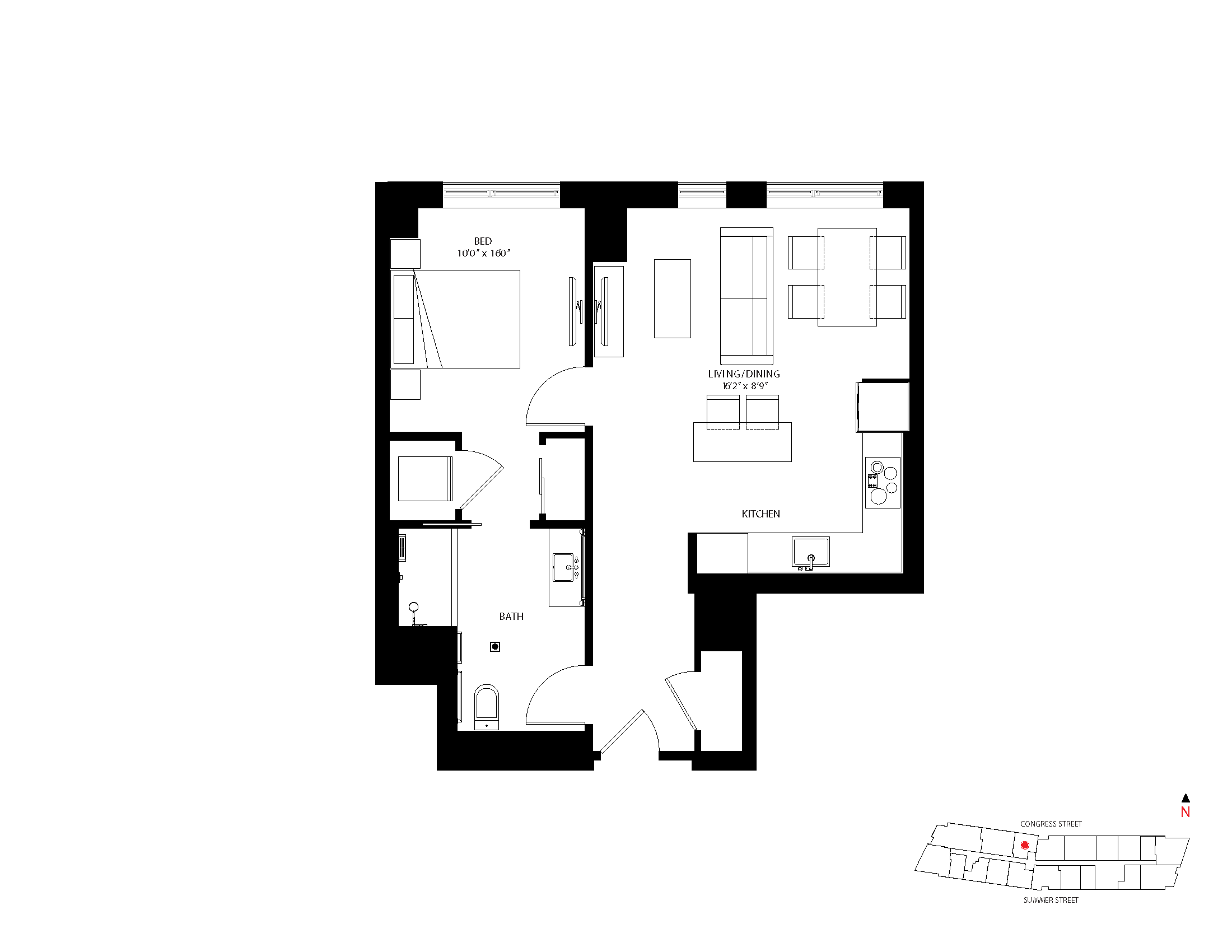 1-CA floor plan