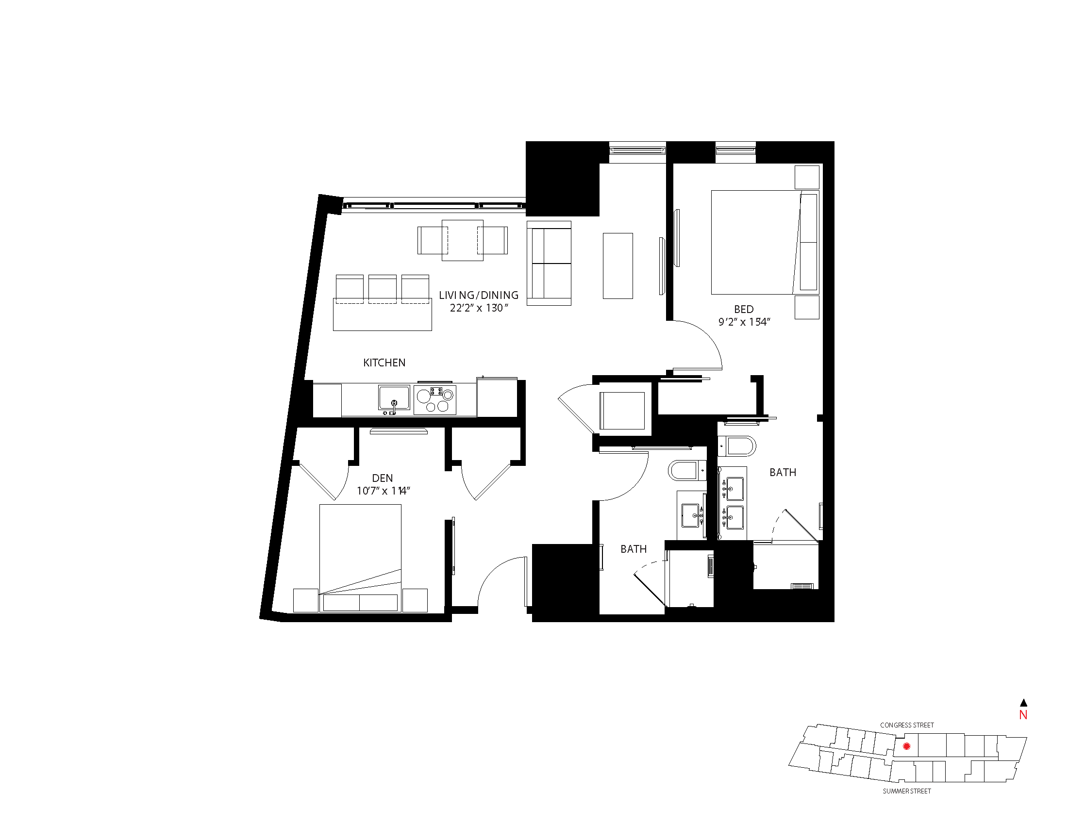 1-E floor plan