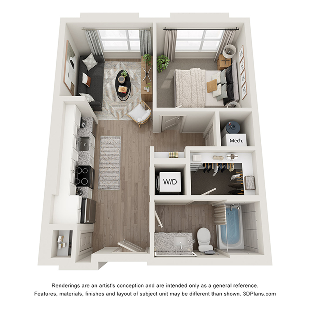 E1 floor plan