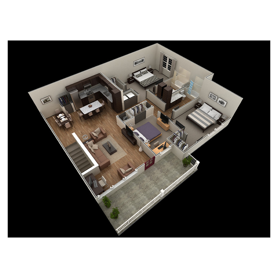 3 BR Grand Overlook floor plan