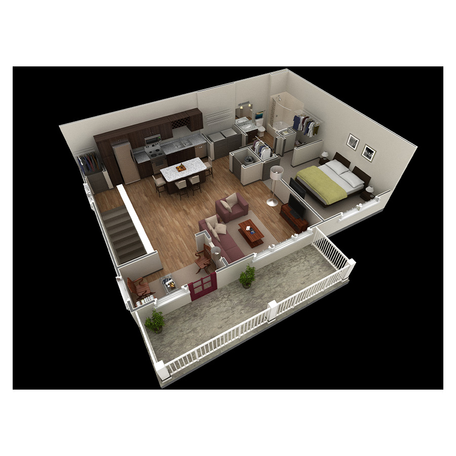 1 BR Grand Overlook floor plan