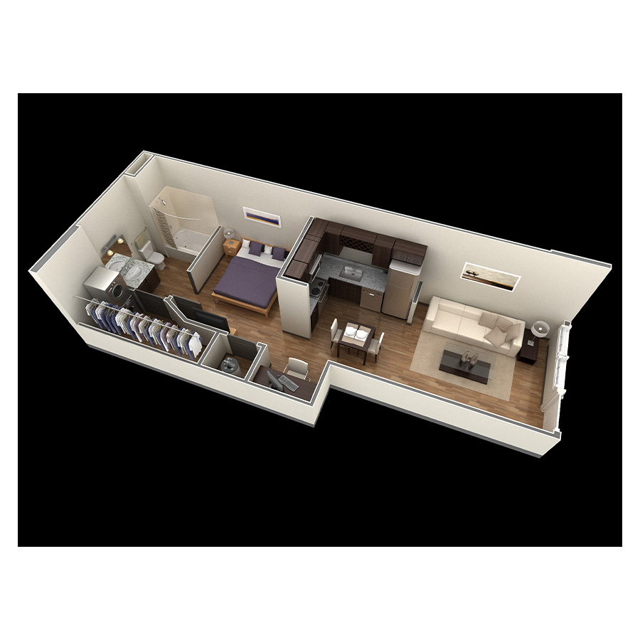 Studio Grand Courtyard floor plan