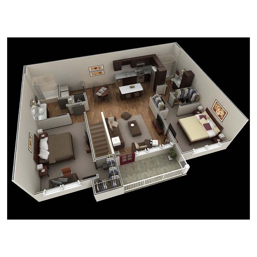 2 BR Grand Overlook Garage floor plan