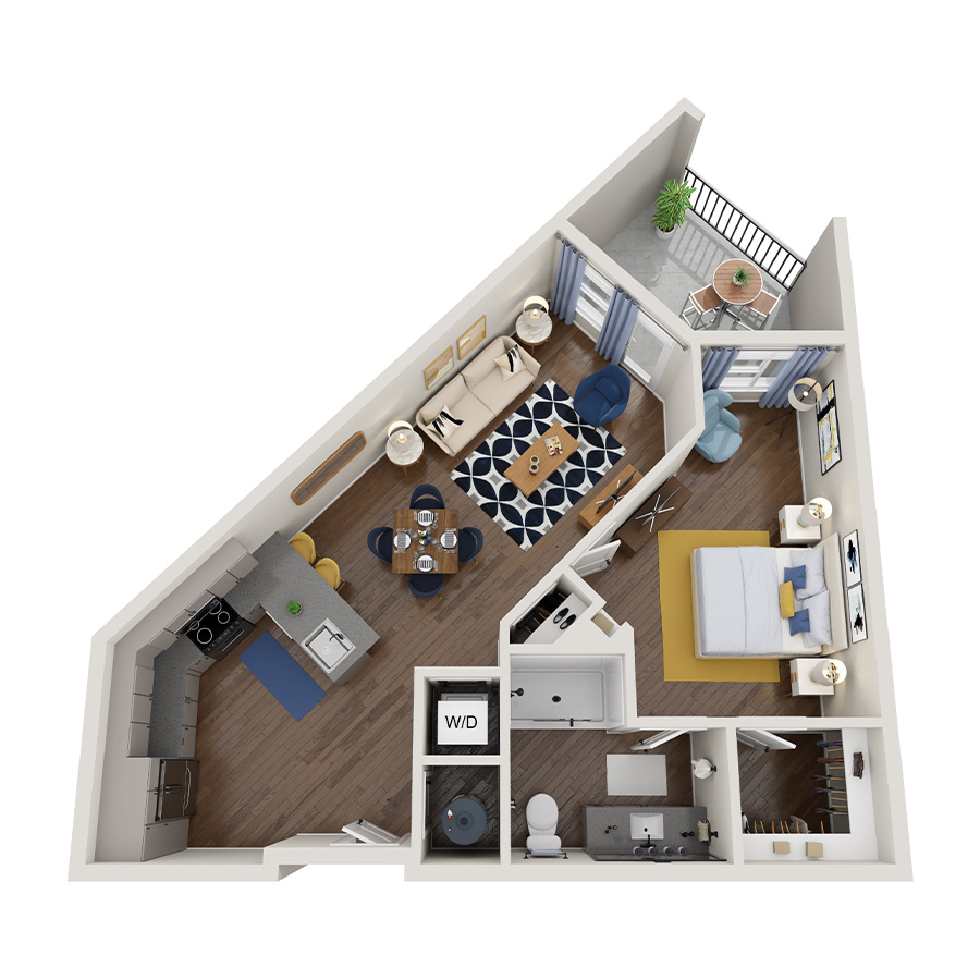 1B floor plan