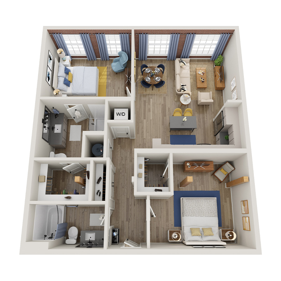 2B-M floor plan