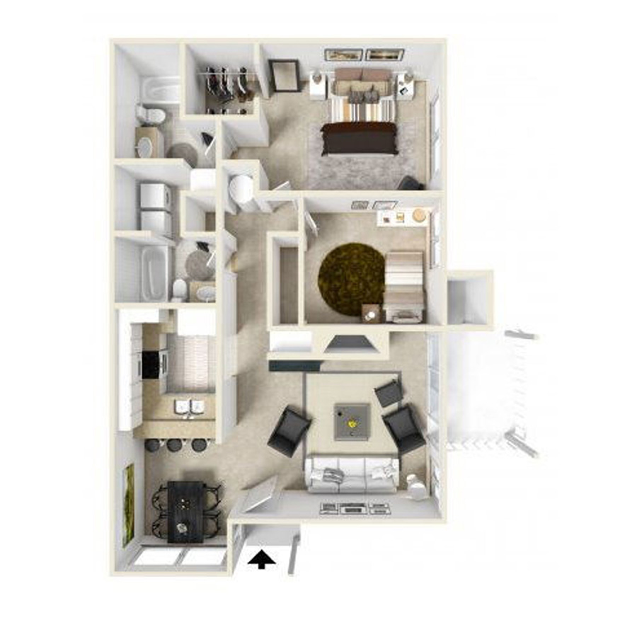 2X2AR1 T3 floor plan