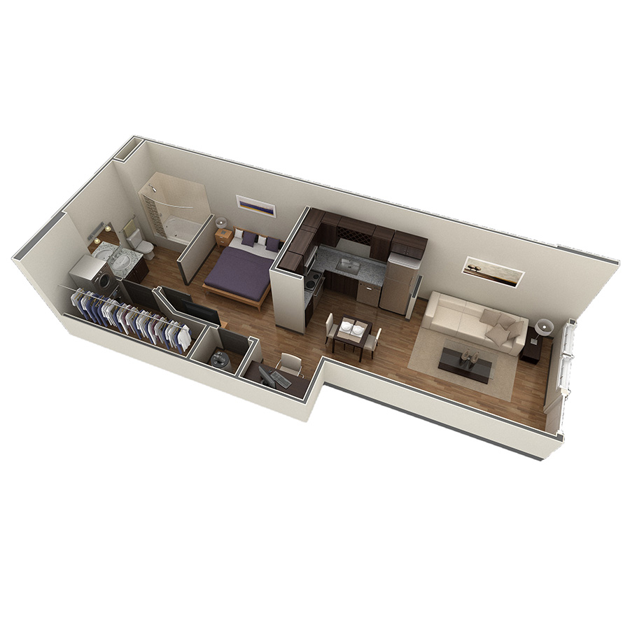 Studio Grand Courtyard floor plan