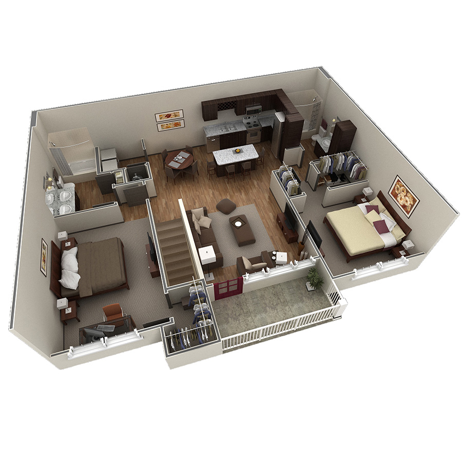 2 BR Grand Overlook floor plan