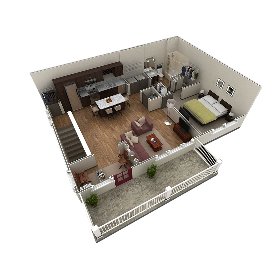 1 BR Grand Overlook floor plan