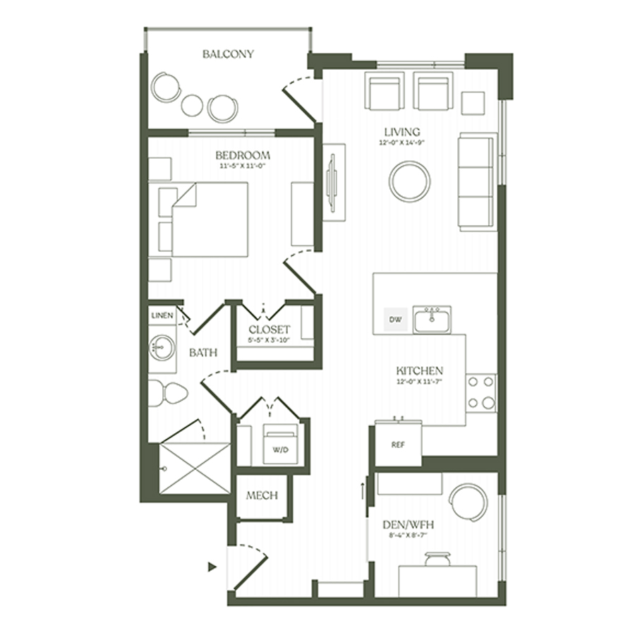 A3 Den floor plan