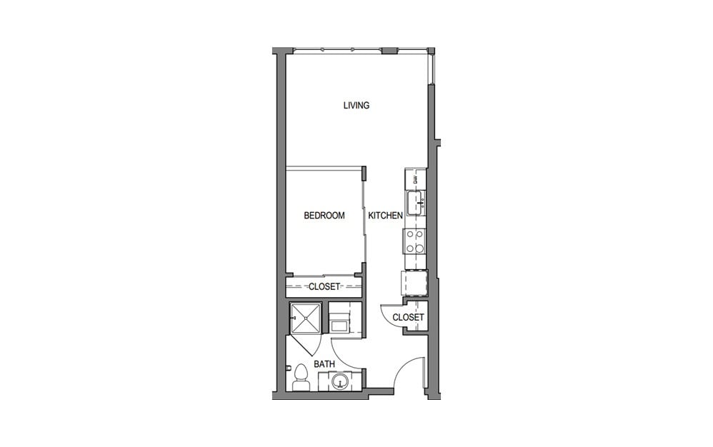 1 Bed/1 Bath-C1 floor plan