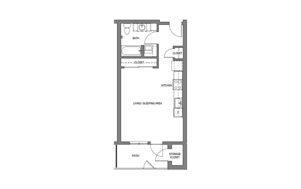 Studio-B1 floor plan
