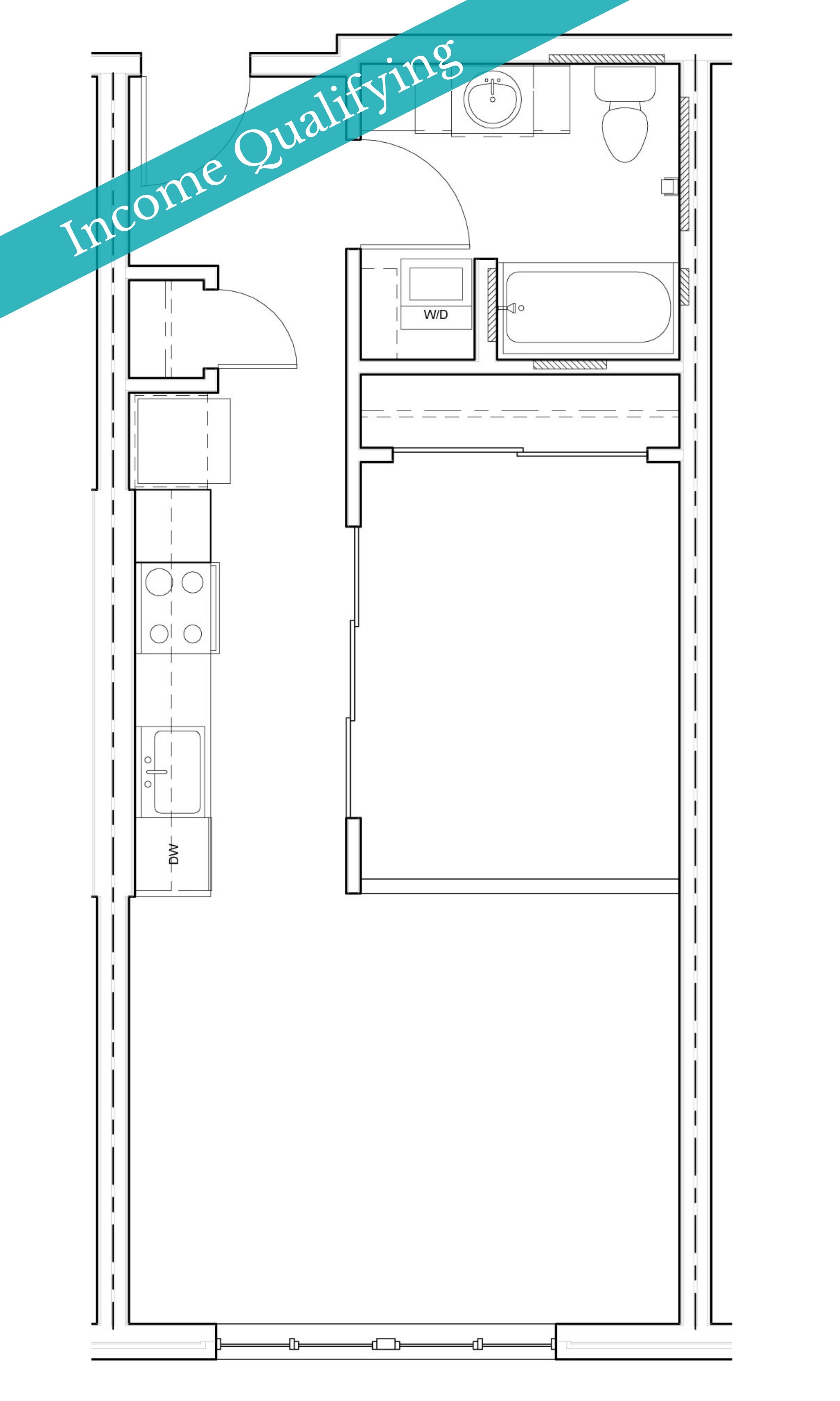 1 Bed/1 Bath-MFTE-C8 floor plan