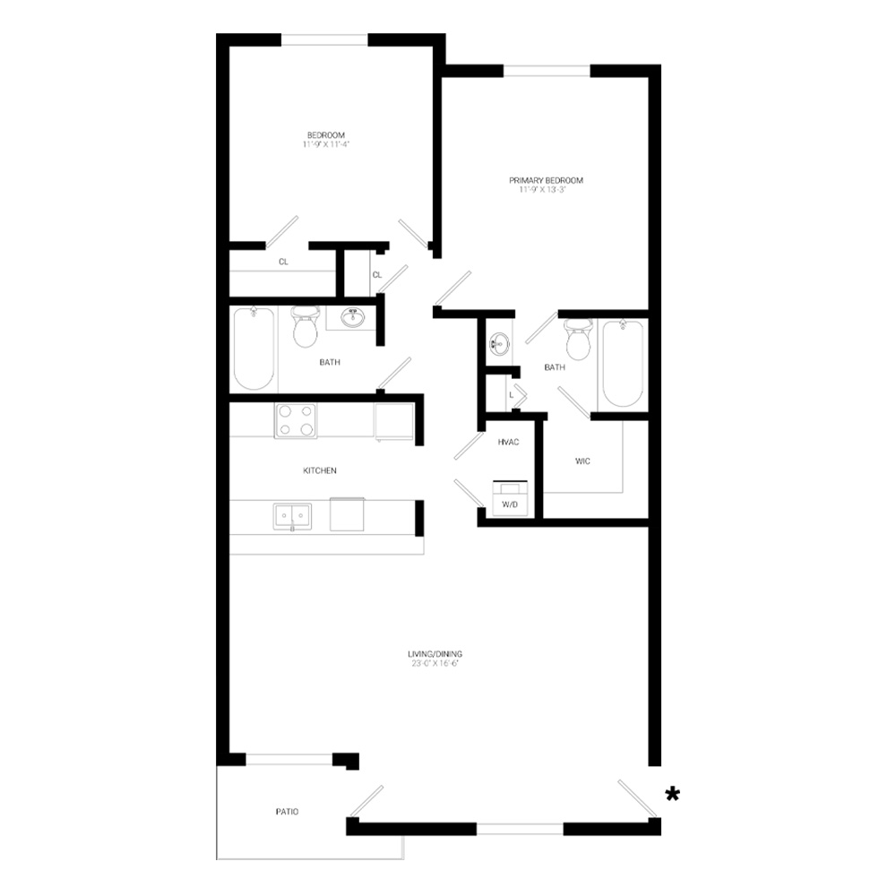 Felix - Elite 2x2 B3 floor plan