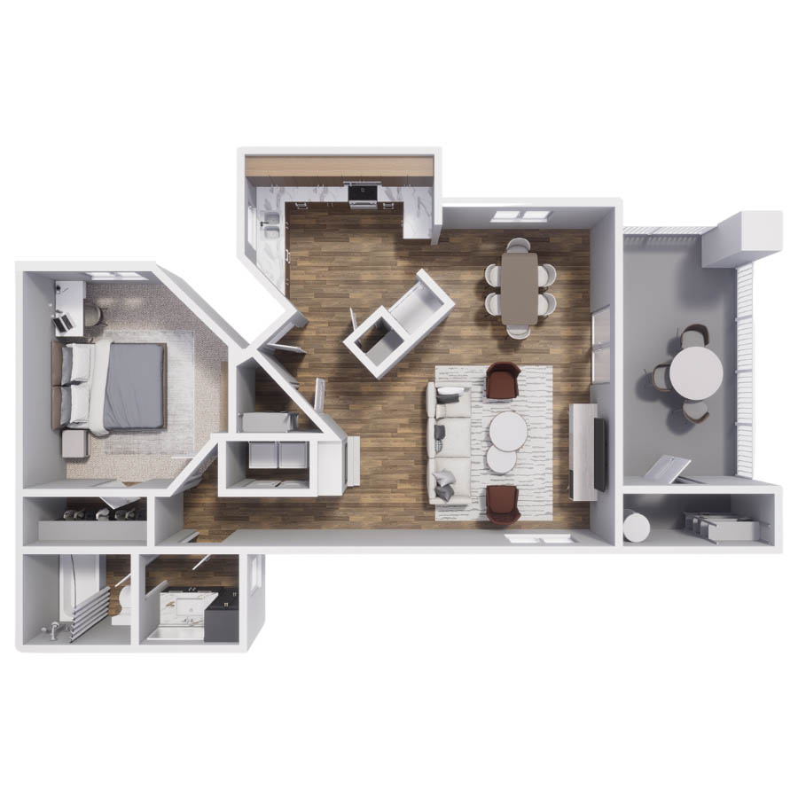1B floor plan