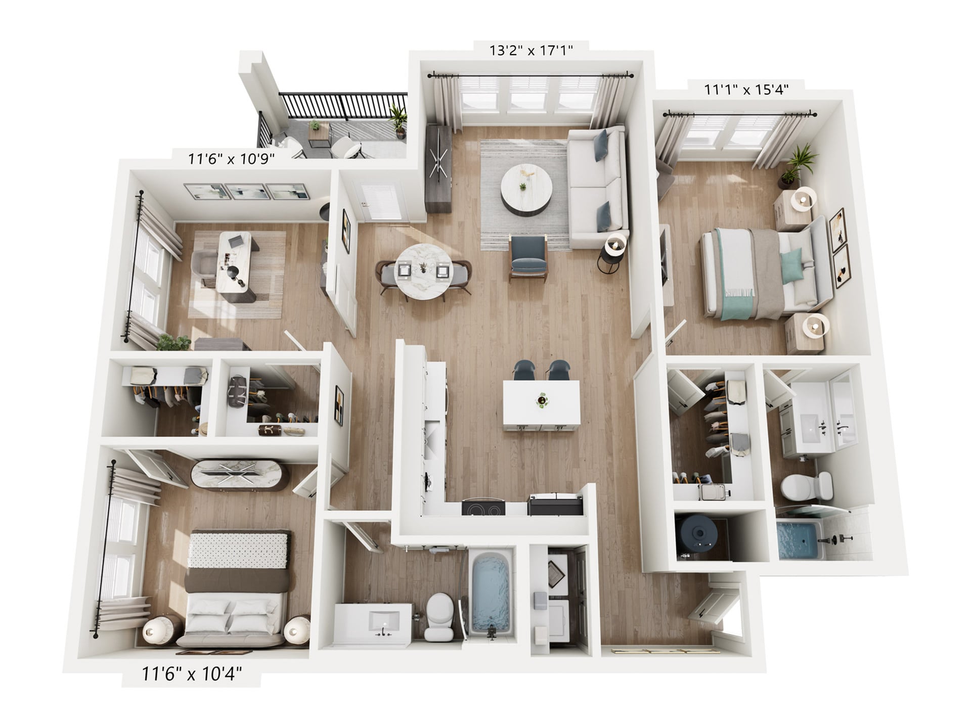B3-Den floor plan