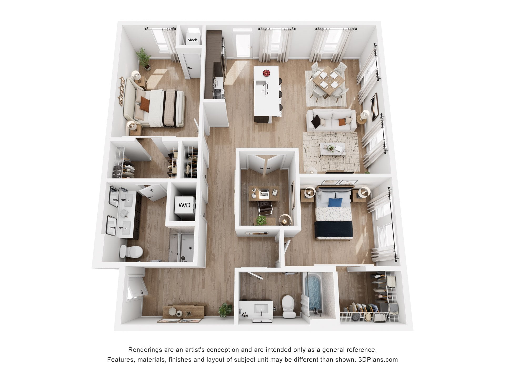2 Bedroom D3 floor plan