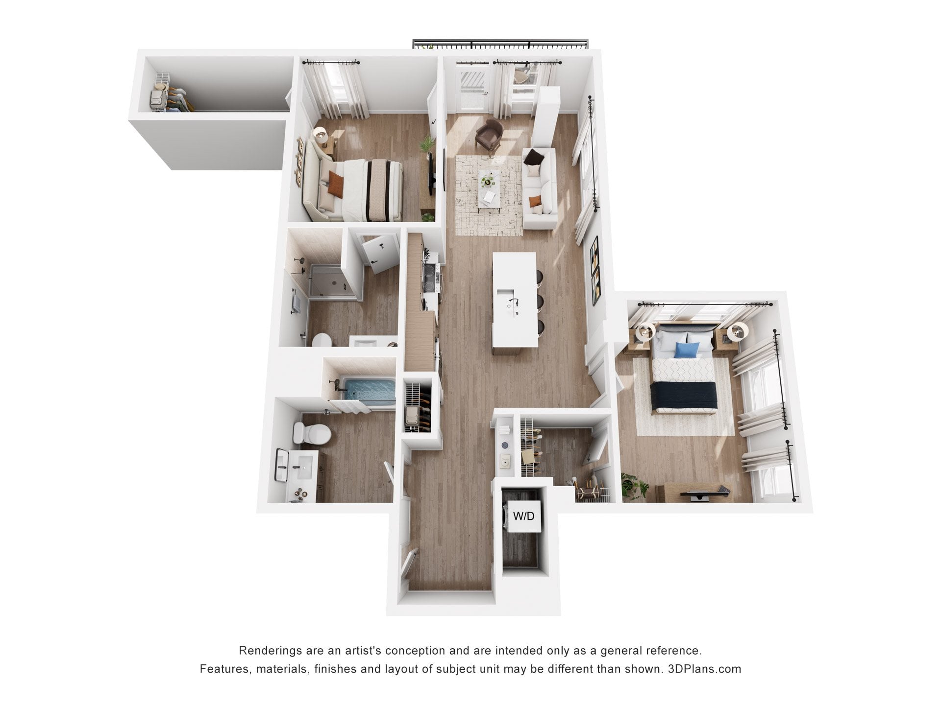 2 Bedroom D12 floor plan