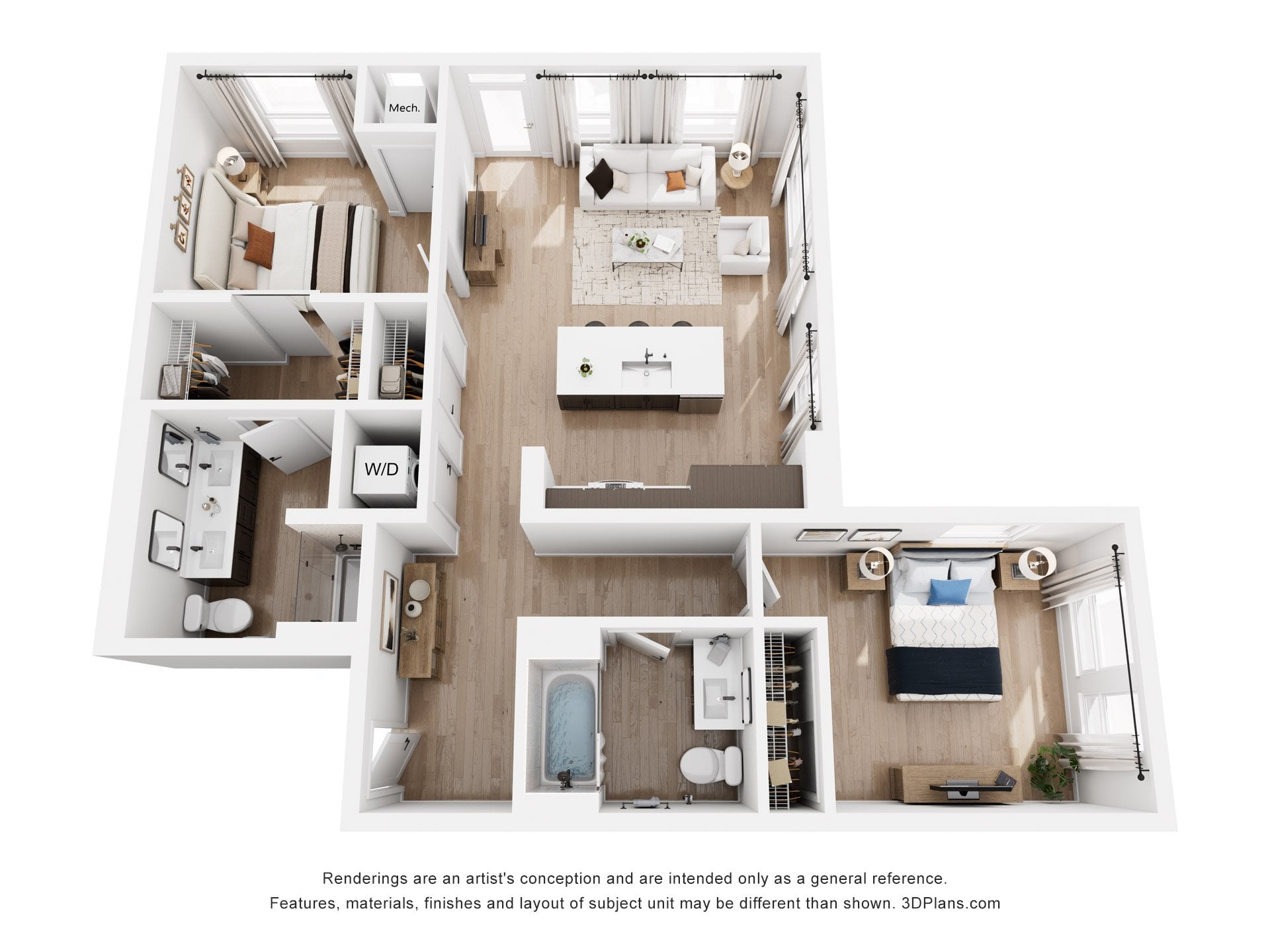 2 Bedroom D5 floor plan