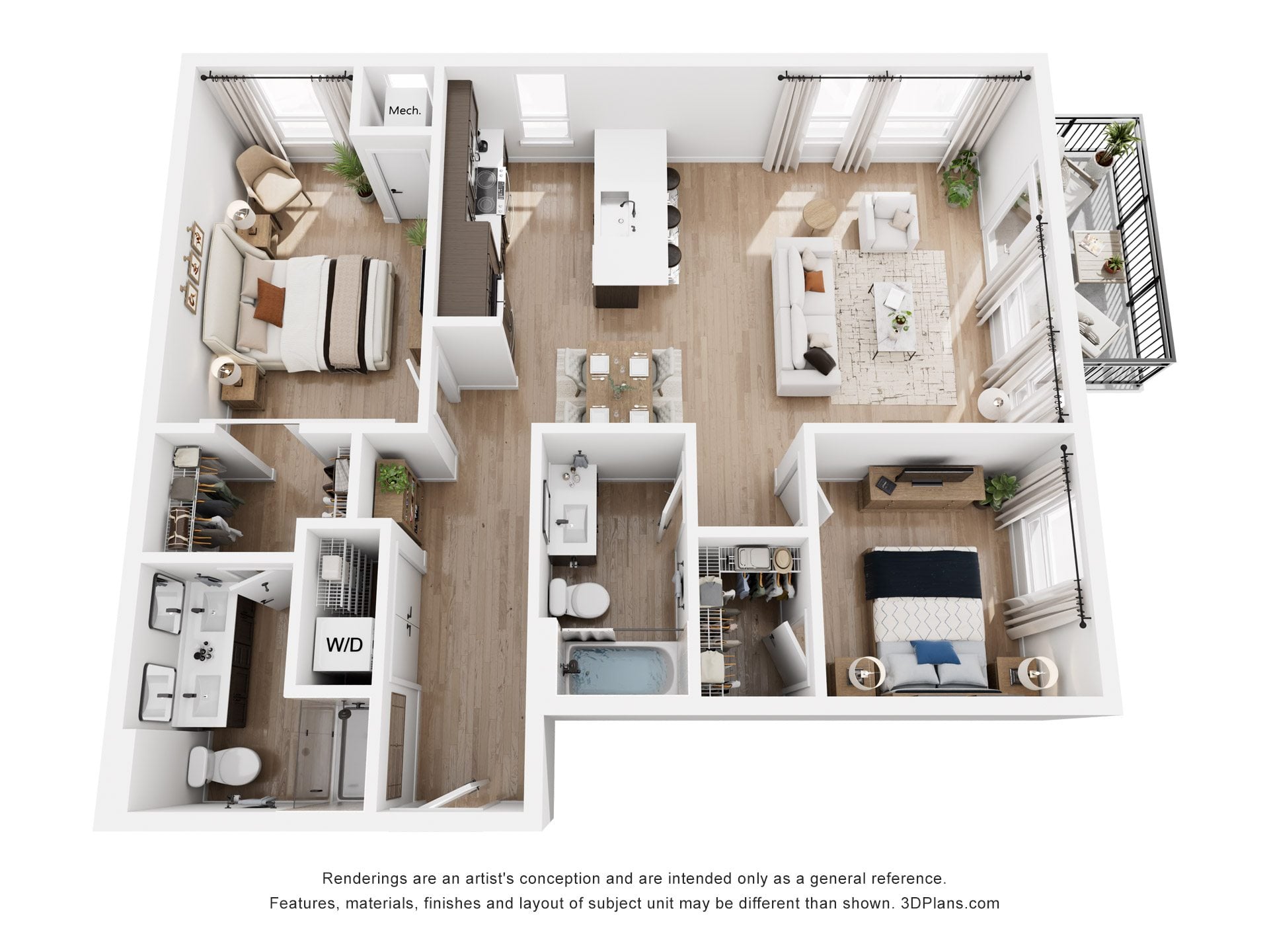2 Bedroom D2 floor plan
