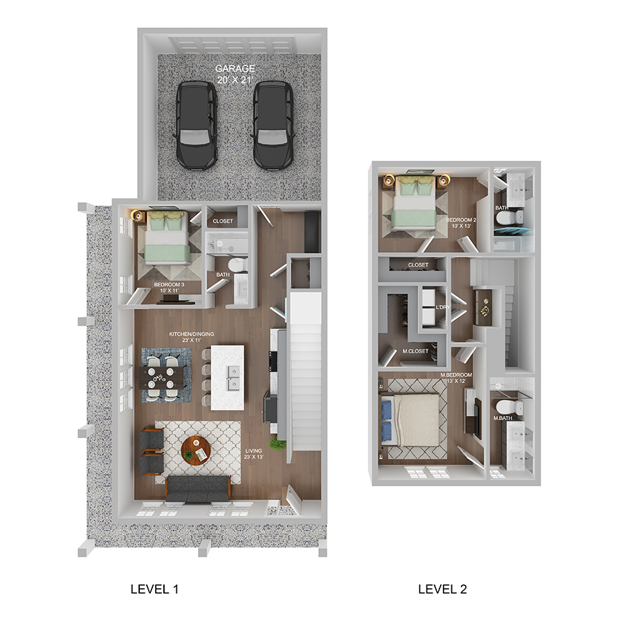 Townhome 1 floor plan