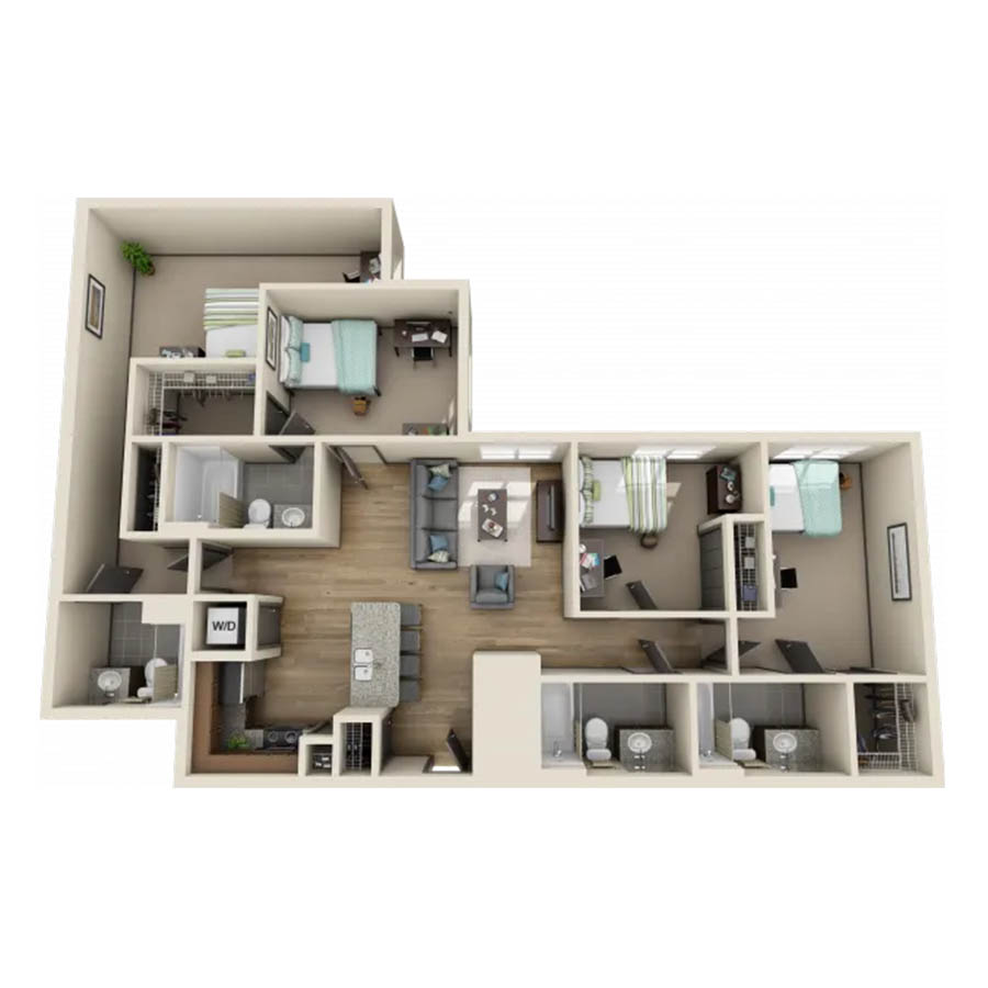4X4D5 floor plan