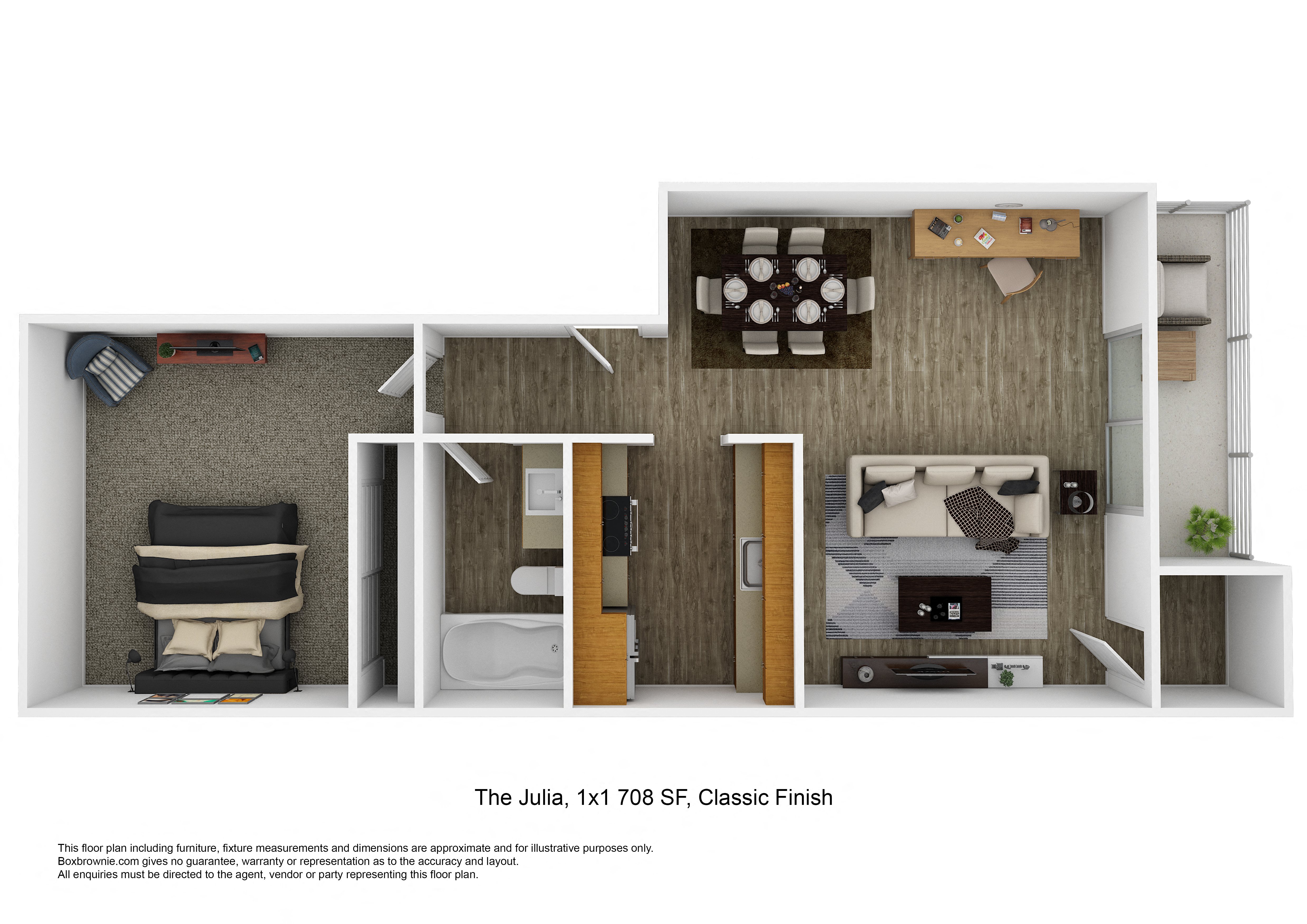 One Bedroom floor plan