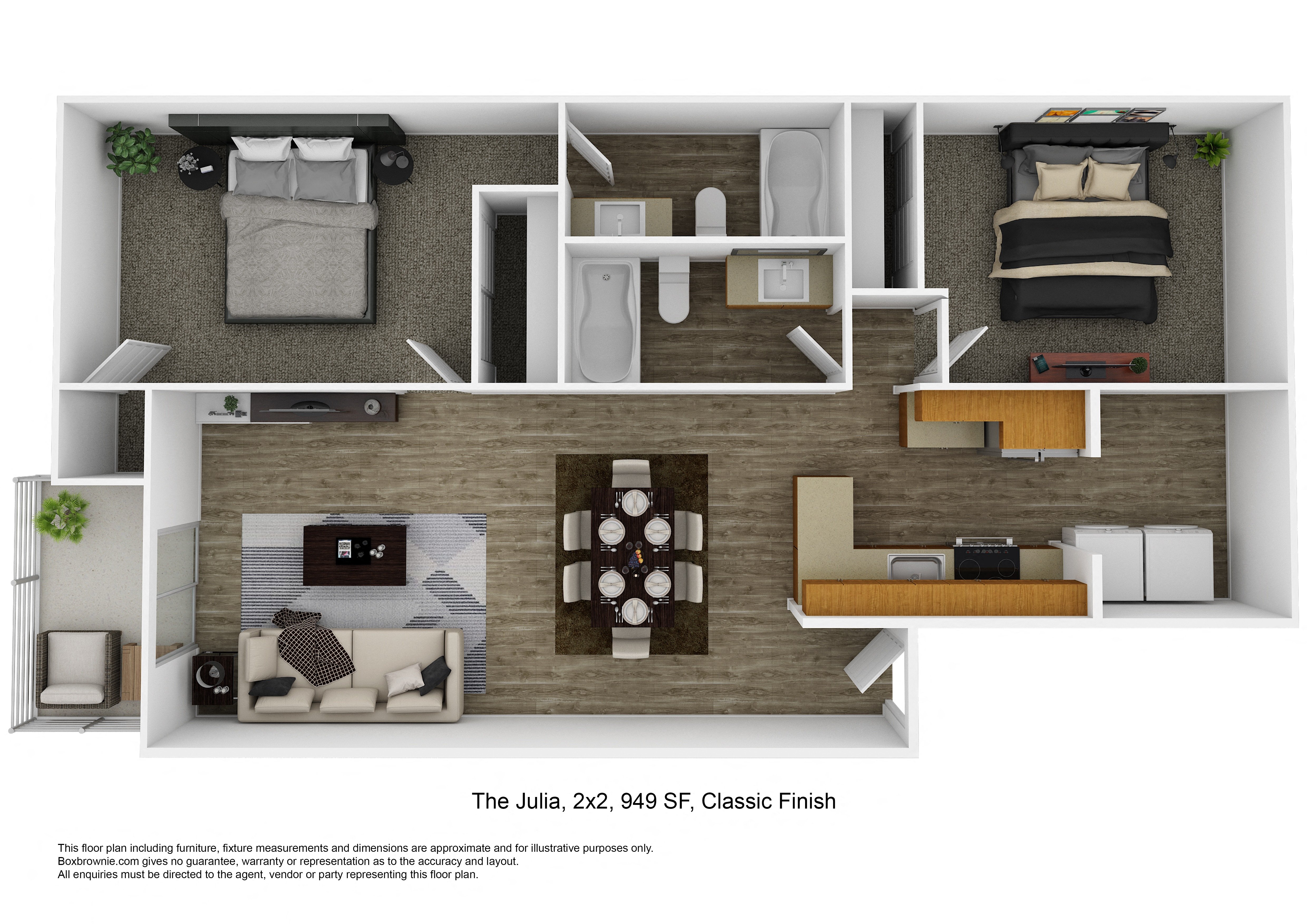 Two Bedroom floor plan