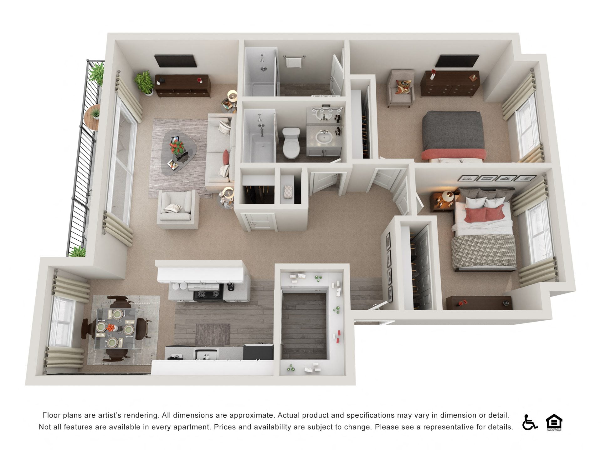 2X2 floor plan