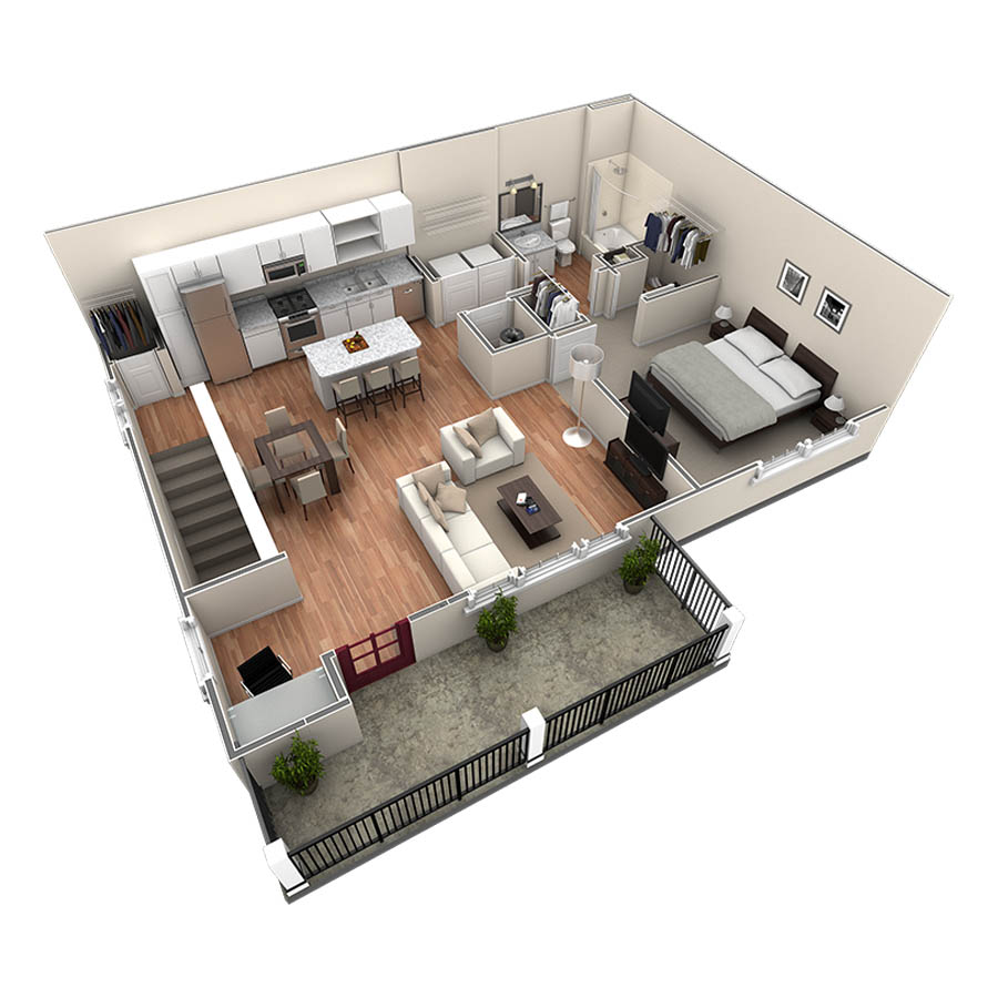 1 BR Grand Overlook floor plan
