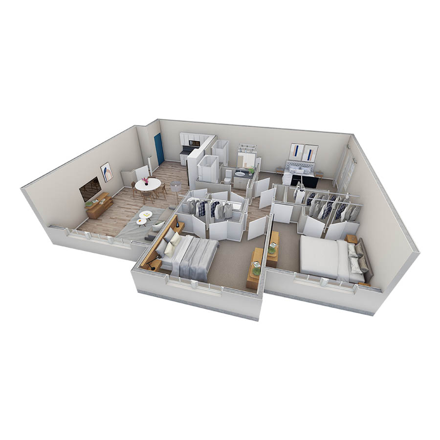 3-2 BR Retreat Overlook floor plan