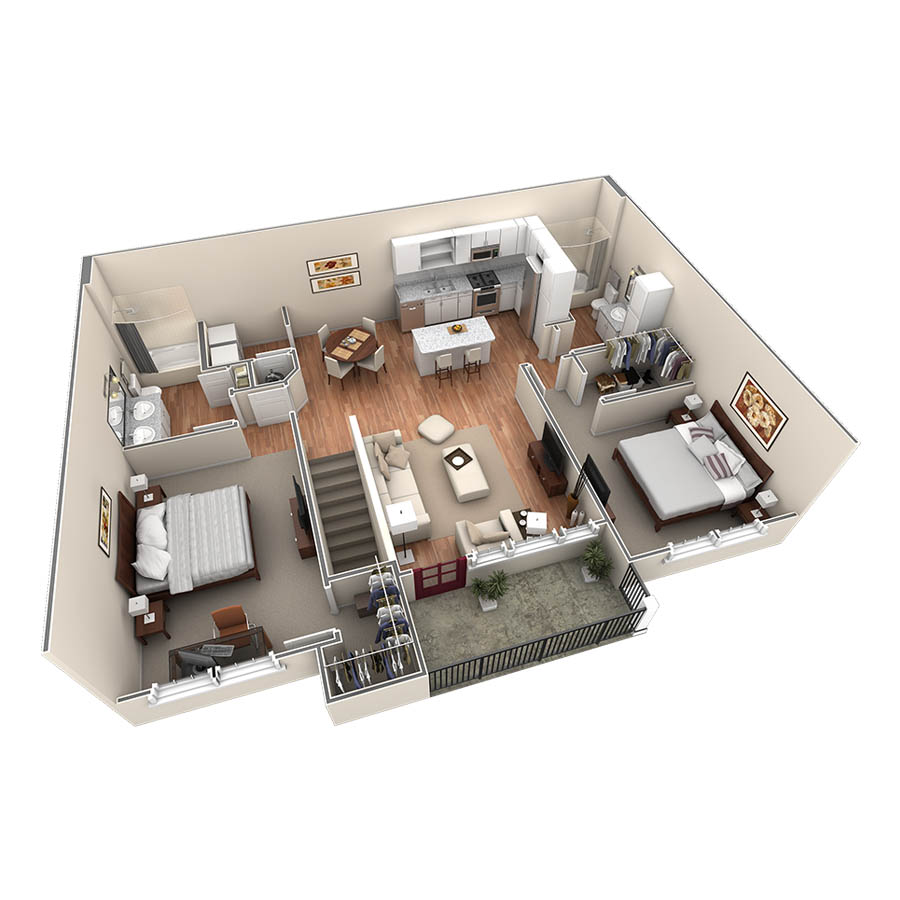 2 BR Grand Overlook floor plan