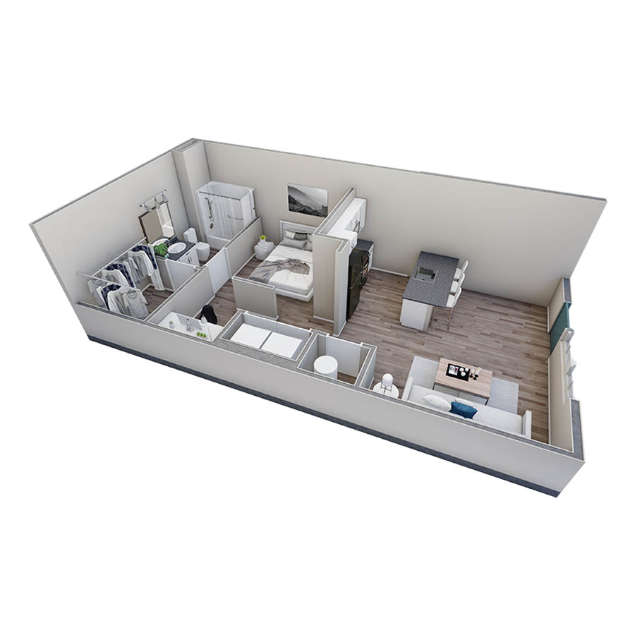 Studio Retreat Courtyard floor plan