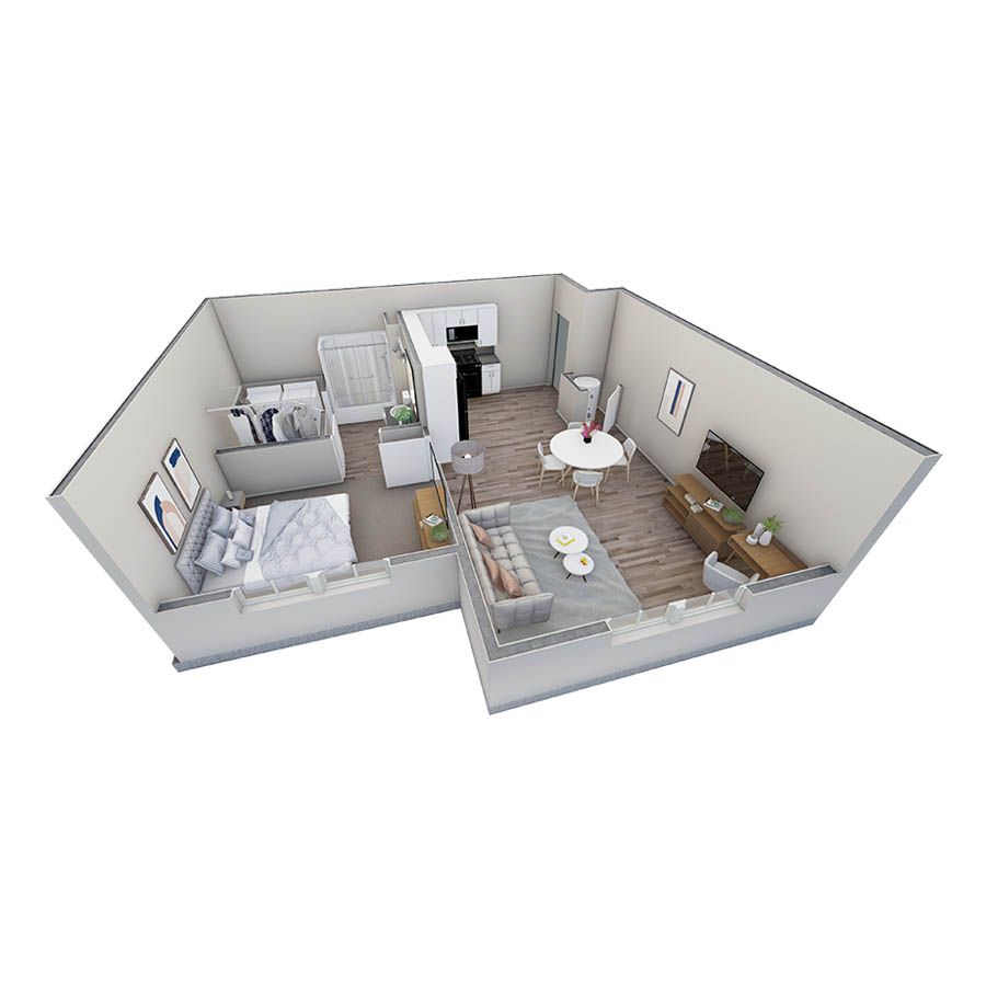1 BR Retreat Overlook floor plan