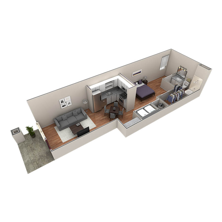 Studio Grand Courtyard floor plan