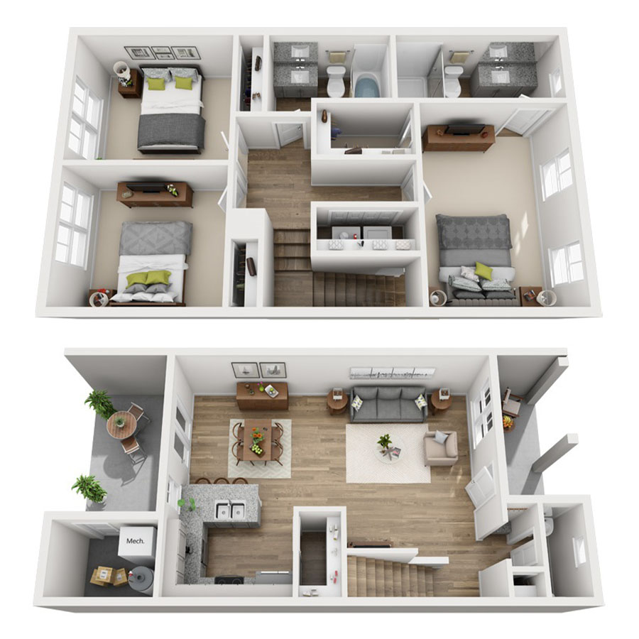 The Southern Oak floor plan