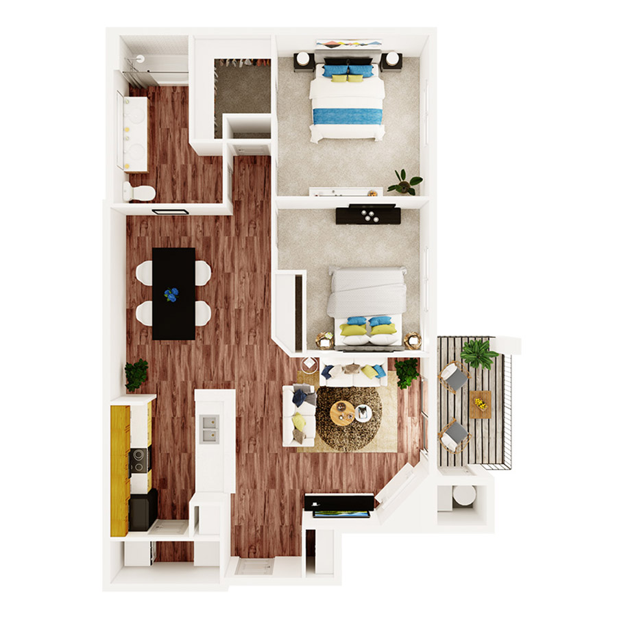 2x1 Cc floor plan