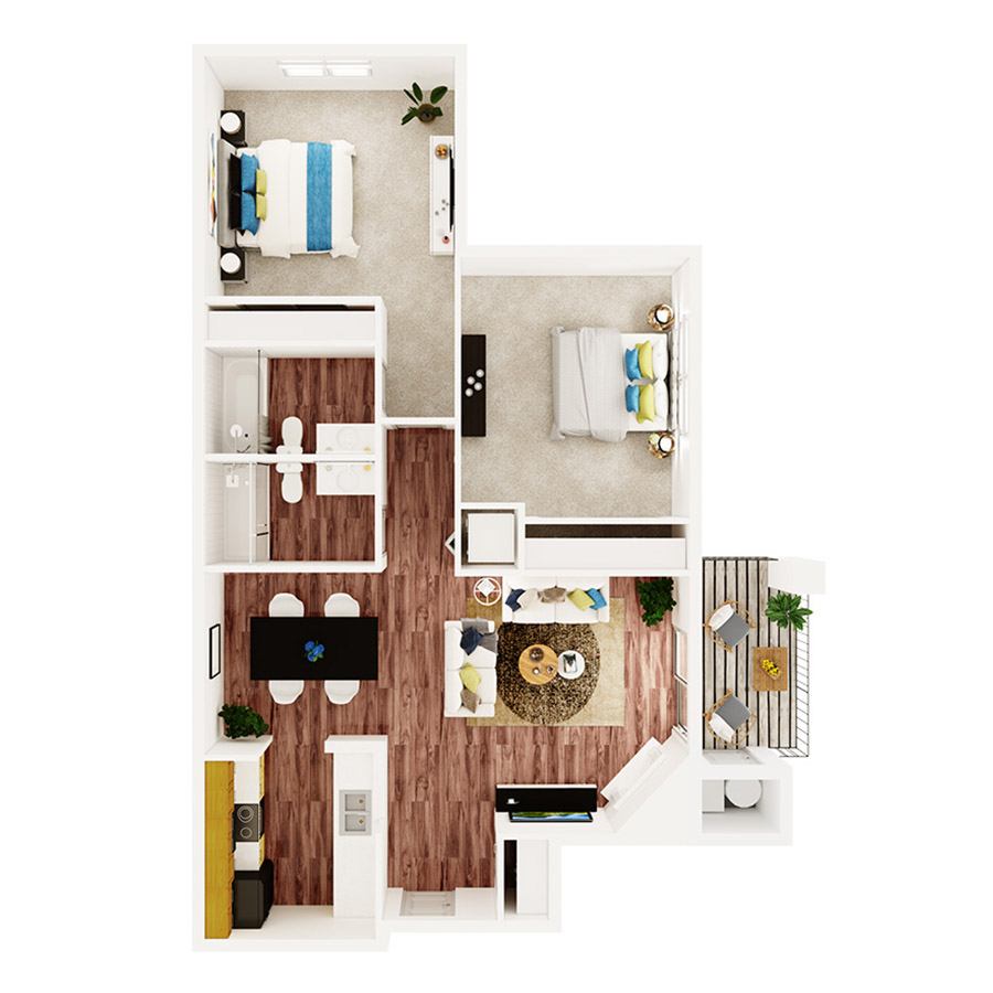 2x2 Ac floor plan