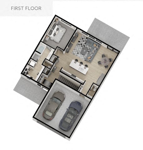 Twin Home 4-Bed w/ Finished Basement floor plan